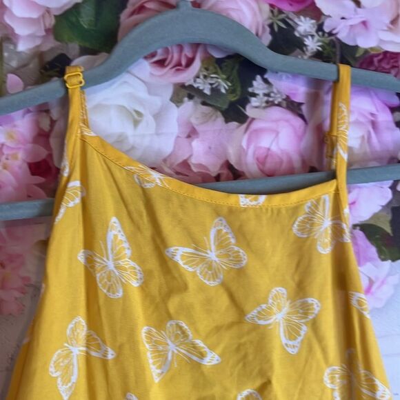 NWT GIRLS XXL 18 ART CLASS YELLOW BUTTERFLY STRAP SUN DRESS - Picture 4 of 12